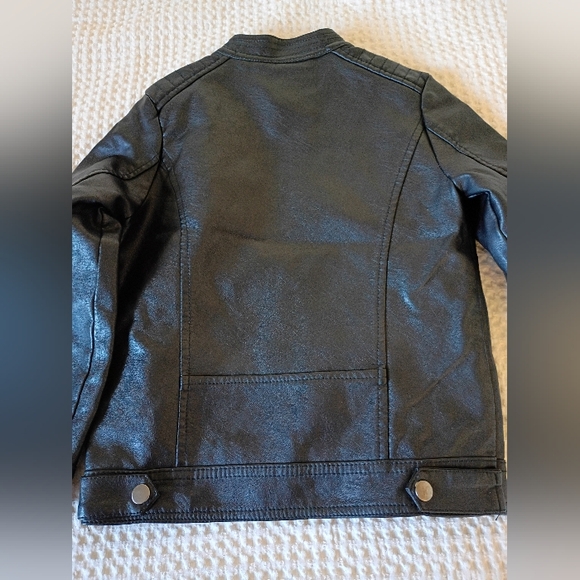 Kids Classic Black Biker Jacket - Picture 7 of 7